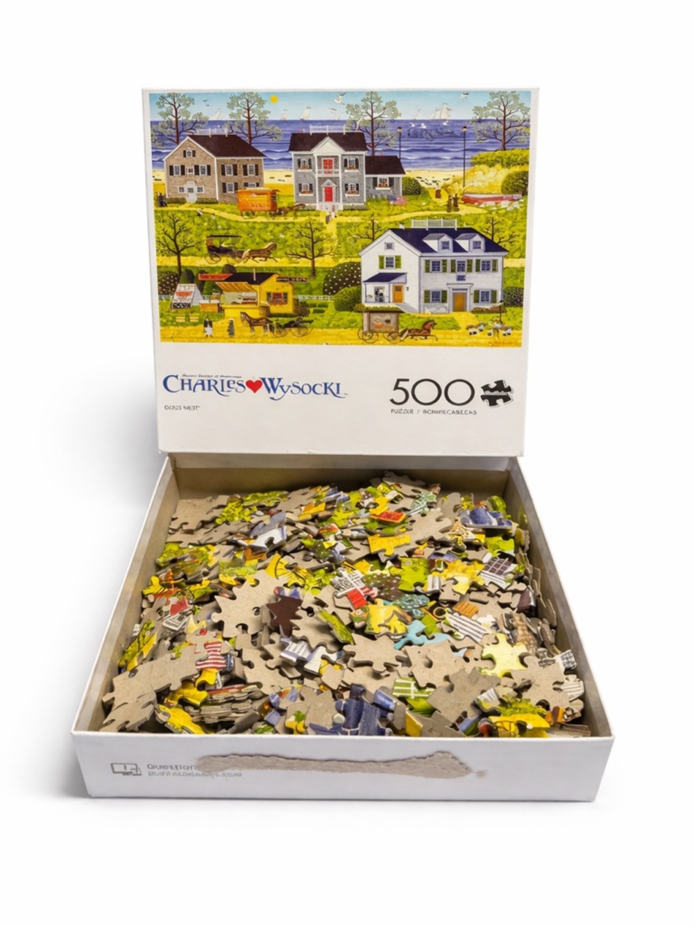 Charles Wysocki Gulls Nest 500 Piece Puzzle Buffalo Americana Coastal Art